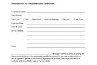 Credit Card Authorization Forms | Hloom for Credit Card On File Form Templates