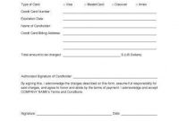 Credit Card Authorization Forms | Hloom throughout Credit Card Payment Slip Template