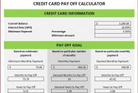Credit Card Excel Template | Credit Card Spreadsheet Template with Credit Card Payment Spreadsheet Template