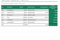 Credit Card Log in Credit Card Statement Template Excel