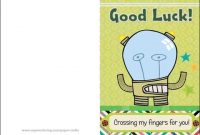 Crossing My Fingers For You Good Luck Card | Free Printable throughout Good Luck Card Template