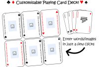 Customisable Card Deck Template – Languages, Esl, Maths And More! Make Your  Own Playing Cards. within Deck Of Cards Template