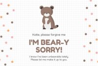 Customize 34+ Apology Cards Templates Online – Canva intended for Sorry Card Template