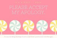 Customize 34+ Apology Cards Templates Online – Canva regarding Sorry Card Template