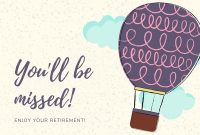 Customize 40+ Retirement Cards Templates Online - Canva within Retirement Card Template