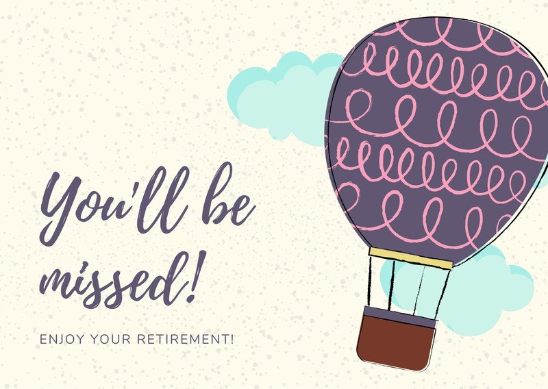 Customize 40+ Retirement Cards Templates Online - Canva within Retirement Card Template
