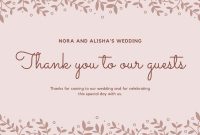 Customize 57+ Wedding Thank You Cards Templates Online – Canva throughout Template For Wedding Thank You Cards