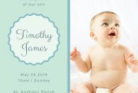 Customize Beautiful Baptism Invitations Templates Online | Canva with Baptism Invitation Card Template