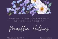 Customize Free, Elegant Funeral Invitations Templates | Canva intended for Funeral Invitation Card Template