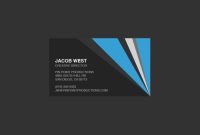 Dark Gray And Blue Generic Business Card Template with Generic Business Card Template