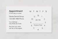 Dentist Appointment Card Template | Zazzle in Dentist Appointment Card Template