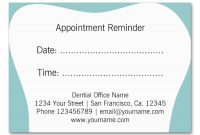 Dentist Appointment Reminder Cards | Dental Office | Zazzle within Dentist Appointment Card Template