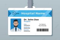 Doctor Id Card Template Medical Identity Badge Template For intended for Hospital Id Card Template