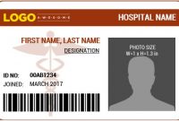 Doctor's Photo Id Badge Templates For Ms Word | Word & Excel with Hospital Id Card Template