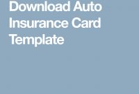 Download Auto Insurance Card Template | Card Template, Card inside Fake Auto Insurance Card Template Download