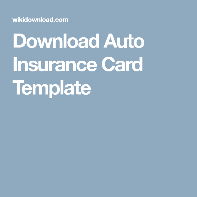 Download Auto Insurance Card Template | Card Template, Card inside Fake Auto Insurance Card Template Download