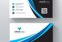 Download Blue Wavy Vector Business Card Template For Free regarding Templates For Visiting Cards Free Downloads