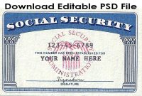 Download Social Security Card Template Psd File. Link: Https pertaining to Social Security Card Template Photoshop