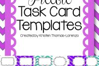 Download These Free Task Card Templates To Use In Your Free with Task Cards Template