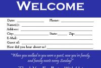 Download This Visitor Card (Click The Link Below) Church in Church Visitor Card Template