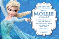 Elsa Frozen Birthday Party Invitation Ideas – Free Printable intended for Frozen Birthday Card Template