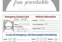 Emergency Card Template Lovely 32 Best Images About inside In Case Of Emergency Card Template