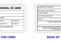 Emergency Identification – Google Search | Id Card Template within Personal Identification Card Template