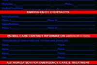 Emergency Information Card Template | Crafts4K9Rescue pertaining to In Case Of Emergency Card Template