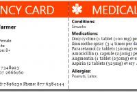 Emergency Wallet Card regarding In Case Of Emergency Card Template