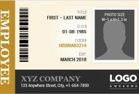Employee Identification Card Templates Ms Word | Word pertaining to Personal Identification Card Template