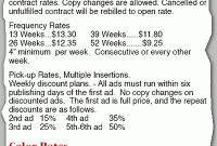 Everything You Need To Know About Advertising Rate Cards intended for Advertising Rate Card Template