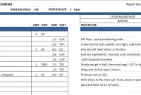 Excel Recipe Template For Chefs – Chefs Resources with regard to Restaurant Recipe Card Template