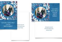 Family Portrait Greeting Card Template Design intended for Indesign Birthday Card Template