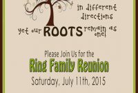 Family Reunion Invite Swirly Tree Printable Digital | Family intended for Reunion Invitation Card Templates