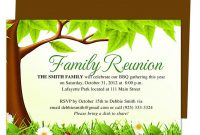 Family Tree Reunion Party Invitations Templates. Invitation with regard to Reunion Invitation Card Templates