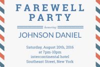 Farewell Party Invitation Template Template | Fotojet for Farewell Invitation Card Template