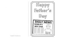 Father's Day Card Colouring Templates (Sb4935) – Sparklebox pertaining to Fathers Day Card Template