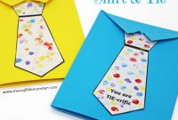 Father's Day Tie Card (With Free Printable Tie Template throughout Fathers Day Card Template