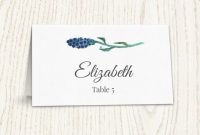 Floral Wedding Placecard Template, Printable Escort Cards in Paper Source Templates Place Cards