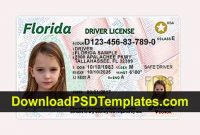 Florida Driver License Psd Template New | Id Card Template within Florida Id Card Template