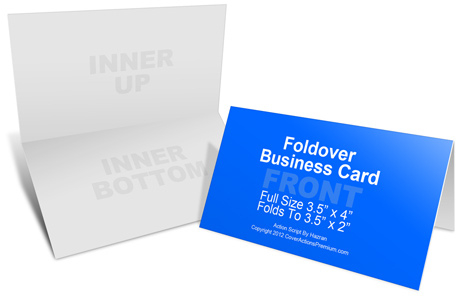 Foldover Business Card Mockup | Cover Actions Premium intended for Fold Over Business Card Template
