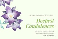 Free And Printable Custom Sympathy Card Templates | Canva pertaining to Sorry For Your Loss Card Template