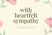 Free And Printable Custom Sympathy Card Templates | Canva regarding Sorry For Your Loss Card Template