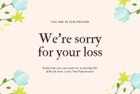 Free And Printable Custom Sympathy Card Templates | Canva within Sorry For Your Loss Card Template