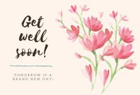 Free, Beautiful And Editable Get Well Soon Card Templates in Get Well Soon Card Template