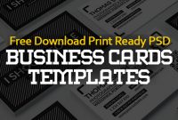 Free Business Cards Psd Templates – Print Ready Design with Free Template Business Cards To Print