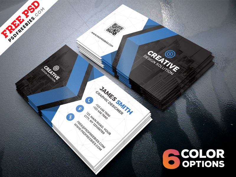 Free Business Cards Templates Psd Bundle | Psdfreebies in Psd Name Card Template