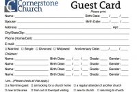 Free Church Guest Card Template – Churchmag regarding Church Visitor Card Template