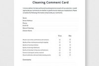 Free Cleaning Comment Card Template – Word (Doc) | Psd inside Comment Cards Template