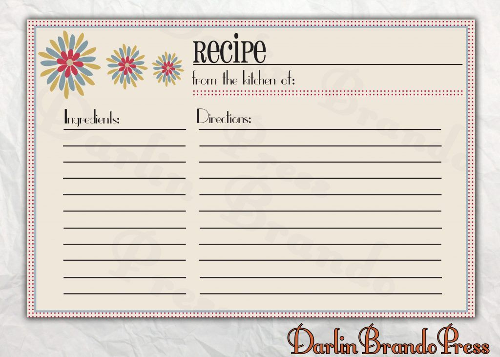 Free Editable Recipe Card Templates For Microsoft Word inside Free Recipe Card Templates For Microsoft Word
